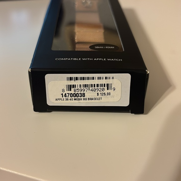 New In Box COACH 14700038 Women's Tea Rose Mesh Band for Apple Watch 38MM/40MM - Picture 2 of 5